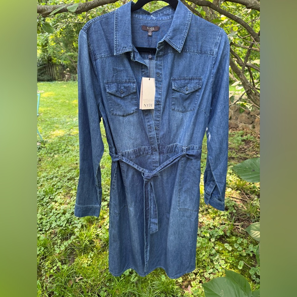 NYDJ WOMEN’S S DENIM UTILITY DRESS